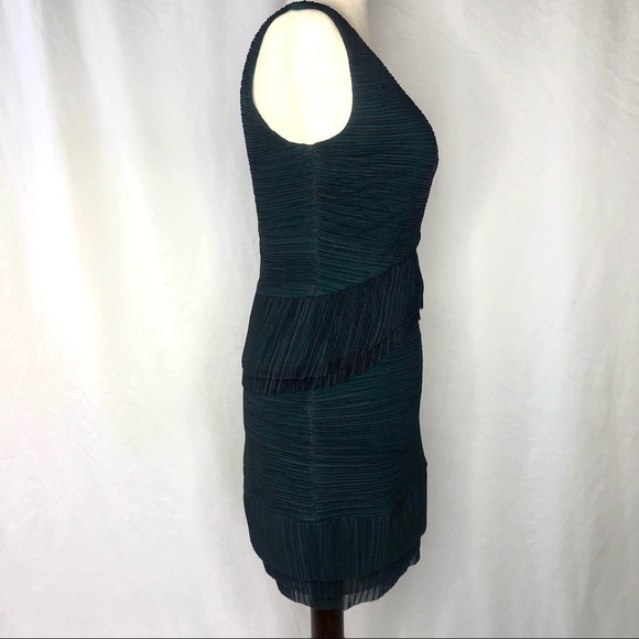 BCBG NWOT Sven micropleat minidress navy teal S - Picture 5 of 10